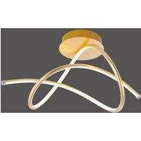 JUST LIGHT. Violetta LED ceiling light, curved, gold