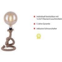 JUST LIGHT. Rope table lamp made of thick rope