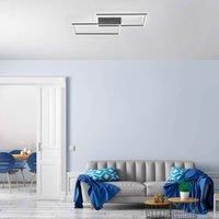 JUST LIGHT. Iven LED ceiling light, dim, black, 60.5 x 32.5 cm