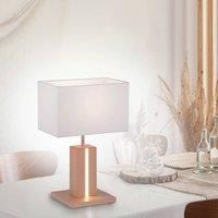 JUST LIGHT. Amanda table lamp, wood look, two light sources