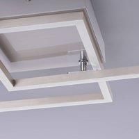 JUST LIGHT. LED ceiling light Iven, steel, 35.9x35.9cm