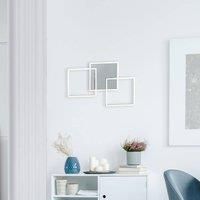 LED Ceiling Light, Steel-Coloured, 3-Flame, rotatable, Adjustable, Square