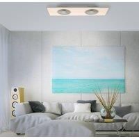 JUST LIGHT. Flat-Air LED ceiling fan, CCT, white, 120 x 40 cm