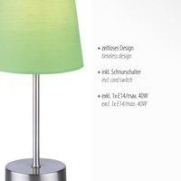 Leuchten Direkt Heinrich table lamp, fabric lampshade green
