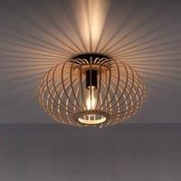 JUST LIGHT. Racoon wooden ceiling lamp, thin struts, 40cm