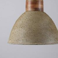 Leuchten Direkt Samia pendant light, mango wood, textured beige