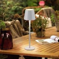 JUST LIGHT. GmbH JUST LIGHT. Euria rechargeable LED table lamp, white, iron, IP54