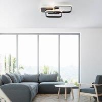 JUST LIGHT. LED ceiling light Sevent, angular, 3,000 K, black