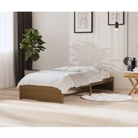 Bed Frame Honey Brown Solid Wood 90x200 cm