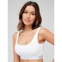 HUGO Women/'s Bralette Sporty Logo Bralet, White100, S