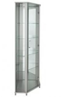 Argos Home 1 Glass Dr Corner Display Cabinet - Silver Effect