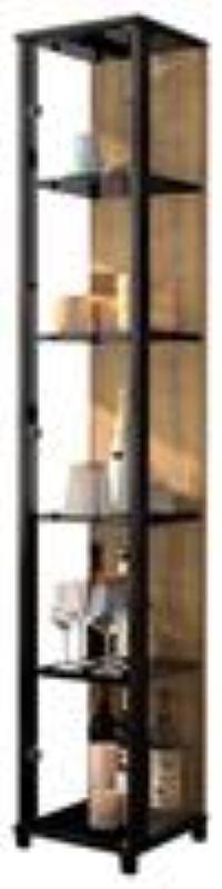 Argos Home Optima 1 Door Narrow Glass Display Cabinet - Oak