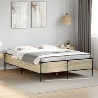 Bed Frame without Mattress Sonoma Oak 150x200 cm King Size