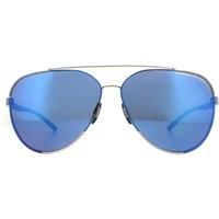 Porsche Design Sunglasses P8682 D Gold Blue Silver Mirror
