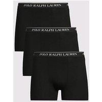 Polo Ralph Lauren Cotton Stretch Triple Pack Men's Boxer Trunks, Black