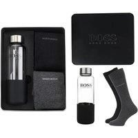 Hugo Boss Glass Water Bottle Men's Socks Gift Set
