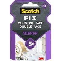 Scotch-Fix Mirror Mounting Tape 4496W-1915-P, 19mm x 1,5m, 1 roll/pack (Packaging May Vary)