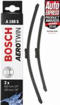 2x Wiper Blades (Pair) Flat / Aero type fits PEUGEOT 308 Mk2, Mk2 Gti Front Set