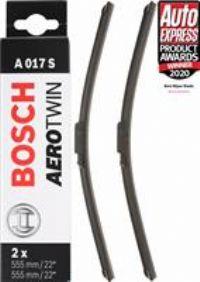 2x Wiper Blades (Pair) Flat / Aero type 3397009017 Bosch Set Windscreen A017S