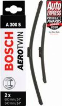 Ford KA, Fiat 500 Bosch Front Windscreen Wiper Blades Aerotwin 600mm+340mm A300S