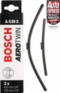 Bosch Aerotwin Flat Blade A539S Front Window Windscreen Wiper Blade Set Pair
