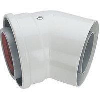 Worcester 7719003665 45-Degree Elbow White 80/125