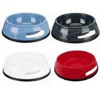 Plastic Feeding Bowl Trixie Dog Cat Food & Water Dish & Rubber Base Ring 4 Sizes