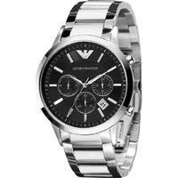 NEW EMPORIO ARMANI AR2434 MENS STEEL WATCH - 2 YEARS WARRANTY - CERTIFICATE