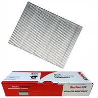 Fischer 16G Galvanised Angled Brad Nails 32mm (2000 Pack) in Silver Galvanised Steel