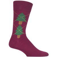 FALKE Men Tannenargyle Socks - chianti, 40-46