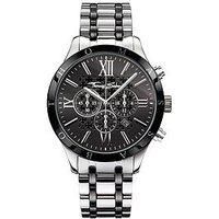 Thomas Sabo Men Watch Rebel Urban Silver Black Analogue Quartz Stainless Steel WA0139-222-203-43 MM