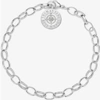 Thomas Sabo Women-Charm Bracelet Diamond Charm Club 925 Sterling Silver White Diamond Length 16 cm DCX0001-725-14-S