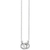 Thomas Sabo Women Collier - 925 sterling silver and clear Zirconium, intertwined