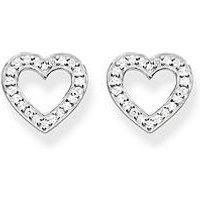 Thomas Sabo Women's 925 Sterling Silver Glam and Soul Heart Large Ear Studs H1945-051-14