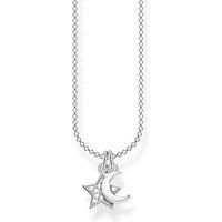 Thomas Sabo Women Necklace Star & Moon 925 Sterling Silver KE2068-051-14-L45V