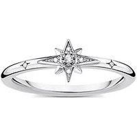 THOMAS SABO Silver Cubic Zirconia Pav Star Ring TR2317-051-14-54