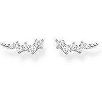 Thomas Sabo Women Earrings Ear Climber White Stones 925 Sterling Silver H2157-051-14