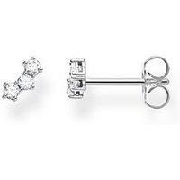 Thomas Sabo Women's Single Stud Earrings White Stones Silver 925 Sterling Silver