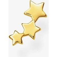 Thomas Sabo Women's Single Stud Earrings Star 925 Sterling Silver 0,80 cm gold