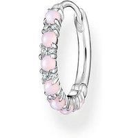 Thomas Sabo Women Single Hoop Earring Pink Stones 925 Sterling Silver CR664-166-7