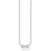 Thomas Sabo, Women’s Sterling silver Cubic Zirconia Chain Necklace, Silver, 40cm-45cm - KE2124-051-14-L45V