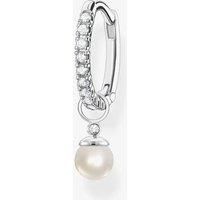 Thomas Sabo Women Single Hoop Earring with Pearl Pendant 925 Sterling Silver CR702-167-14
