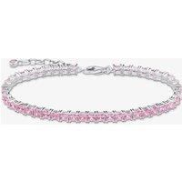 THOMAS SABO Heritage Silver & Pink Cubic Zirconia Tennis Bracelet A2029-051-9-L19V