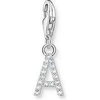 Charmista White Zirconia Letter A Charm Pendant 1938-051-14