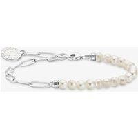 THOMAS SABO Silver Freshwater Pearl 15cm Bead Charm Bracelet A2129-158-14-17