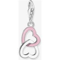 THOMAS SABO Silver Pink Interlocking Heart Charm 2013-007-9