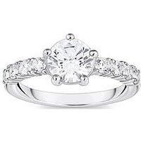 Thomas Sabo Women Silver solitaire ring with white zirconia in different sizes 925 Sterling Silver TR2440-051-14