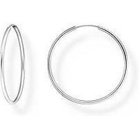 THOMAS SABO Women Silver medium hoop earrings 925 Sterling Silver CR728-001-21