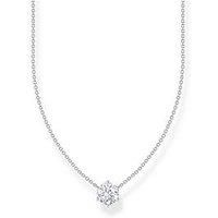 Thomas Sabo Large Zirconia Pendant Necklace: Elegant, Versatile, Recycled Silver