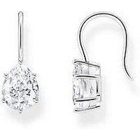 THOMAS SABO Ear Hook Drops with White Stone, 925 Sterling Silver, H2290-051-14